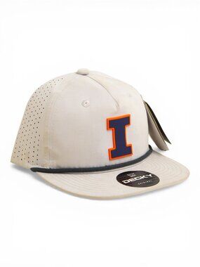 Illinois Fighting Illini Navy 3D Perforated Rope Hat- Grey/ Charcoal